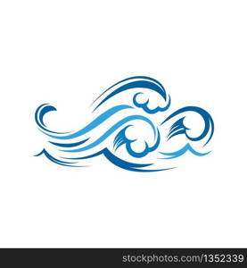 Water wave icon vector illustration design logo