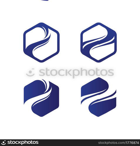 Water wave icon vector illustration design logo