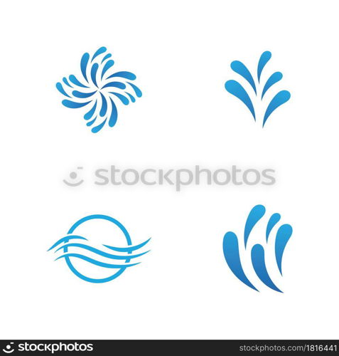 Water wave icon vector illustration design logo