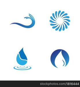 Water wave icon vector illustration design logo