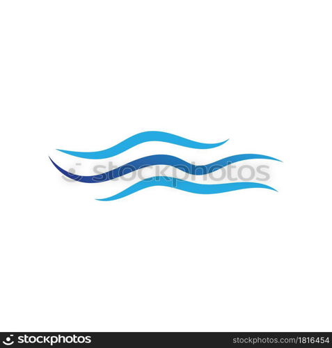 Water wave icon vector illustration design logo