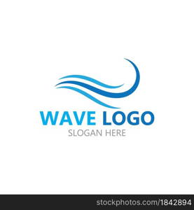 Water wave icon vector illustration design logo