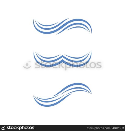 Water wave icon vector illustration design logo