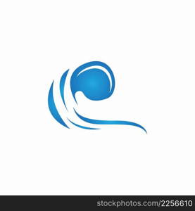 Water wave icon vector illustration design logo