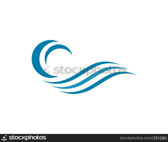 Water wave icon vector illustration design logo