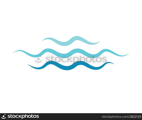 Water wave icon vector illustration design logo