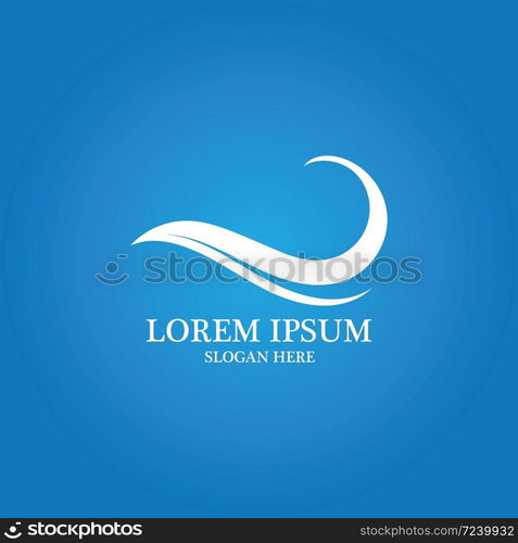 Water wave icon vector illustration design logo