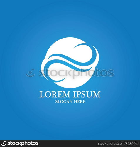 Water wave icon vector illustration design logo