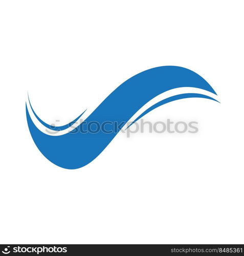 Water wave icon vector illustration design logo