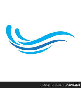 Water wave icon vector illustration design logo