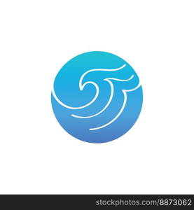 Water wave icon vector illustration design logo