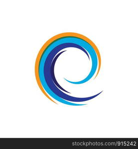 Water wave icon vector illustration design logo