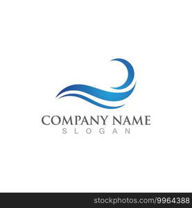 Water wave icon vector illustration design logo