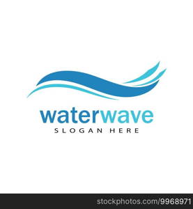 Water wave icon vector illustration design logo