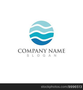 Water wave icon vector illustration design logo