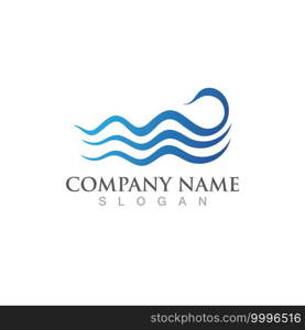 Water wave icon vector illustration design logo