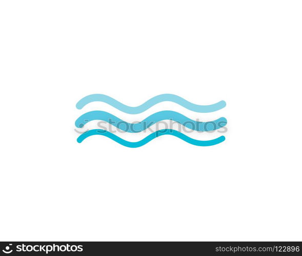 Water wave icon vector illustration design logo template