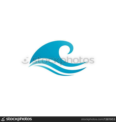 Water wave icon vector illustration design template