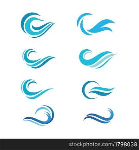 Water wave icon vector illustration design template