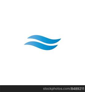 water wave icon vector illustration logo design