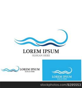water wave icon vector illustration template design