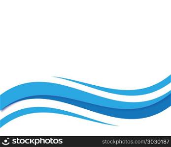 Water wave icon vector illustration. Water wave icon vector illustration design logo template