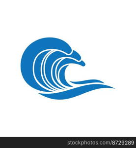 Water Wave illustration logo template vector