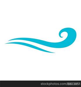 Water Wave illustration logo template vector