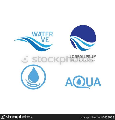 Water Wave illustration logo vector design