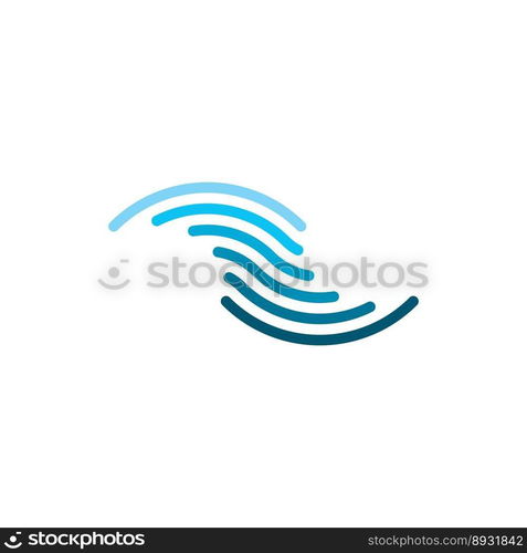 water wave letter z logo vector icon