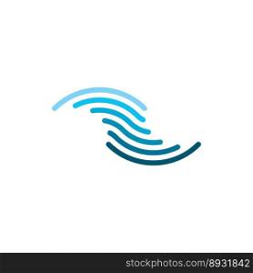 water wave letter z logo vector icon