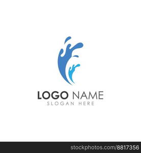 Water wave logo and Sea wave logo or beach water waves, with vector design concept.