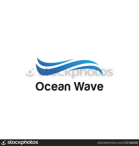 Water wave logo design related to ocean or sea