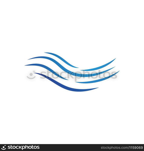 Water wave Logo design vector Template