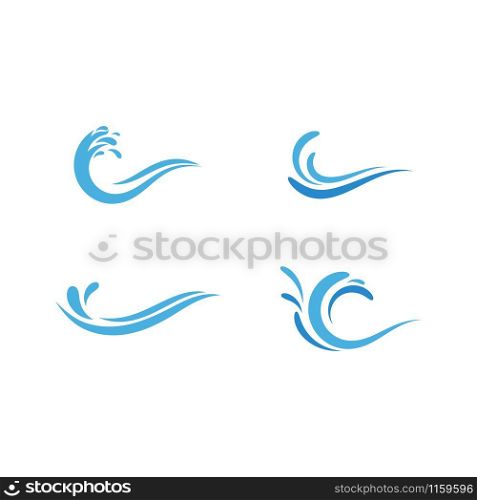 Water wave Logo design vector Template