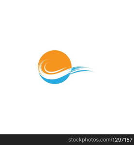 Water wave Logo design vector Template