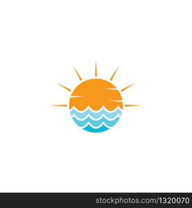 Water wave Logo design vector Template