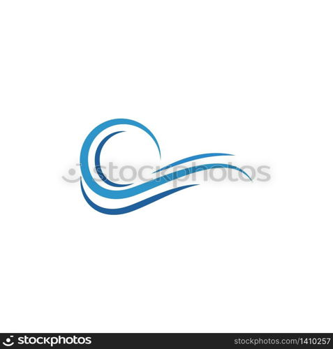 Water wave Logo design vector Template