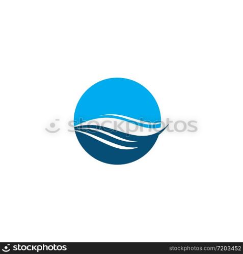 Water wave logo icon illustration template