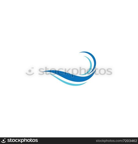 Water wave logo icon illustration template