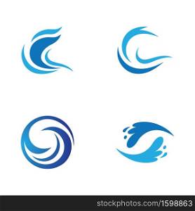 Water wave logo images illustration design