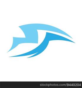 Water Wave Logo, Ocean Wave Simple Design, Vector Symbol Illustration Template