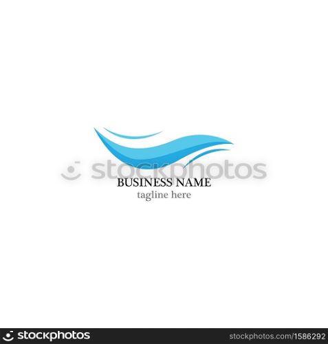 Water wave logo template vector icon design