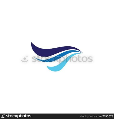 Water wave logo template vector icon design