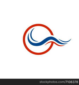 Water Wave Logo Template. vector Icon illustration design