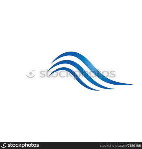 Water Wave Logo Template. vector Icon illustration design