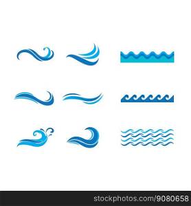 Water wave Logo Template, vector illustration design.