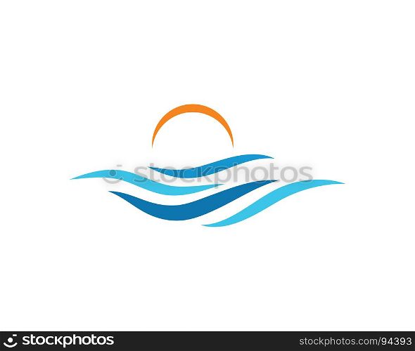 Water wave Logo Template vector illustration design