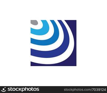 Water Wave Logo Template vector. Water Wave symbol and icon Logo Template vector