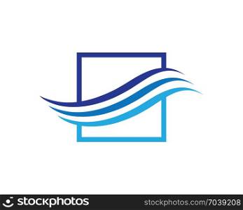 Water Wave Logo Template vector. Water Wave symbol and icon Logo Template vector